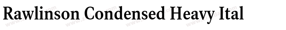 Rawlinson Condensed Heavy Italic字体转换